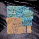 Glitter Letter Numbers Stickers Self-Adhesive Metal A-Z DIY Decoration