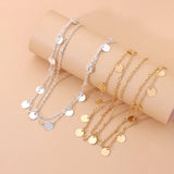 Glitter Metal Tassel Chain Coin Head Chain Hair Jewelry for Women