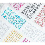 Glitter Powder 3D Random Stickers DIY Alphanumeric Self-adhesive 6 Colors