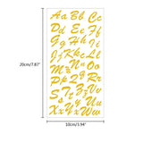 Glitter Powder 3D Random Stickers DIY Alphanumeric Self-adhesive 6 Colors