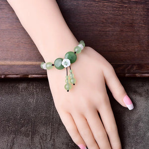 Green Crystal Bracelet Statement Charm Jewelry
