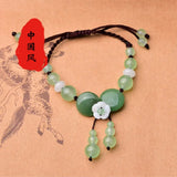 Green Crystal Bracelet Statement Charm Jewelry