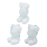 3D Bear Rabbit Silicone Keychain Pendant Molds for DIY Craft