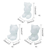 3D Bear Rabbit Silicone Keychain Pendant Molds for DIY Craft