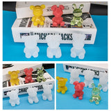 3D Bear Rabbit Silicone Keychain Pendant Molds for DIY Craft
