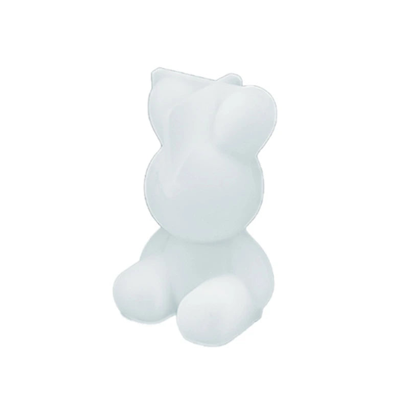 3D Bear Rabbit Silicone Keychain Pendant Molds for DIY Craft
