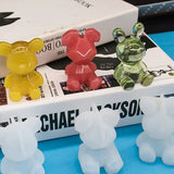 3D Bear Rabbit Silicone Keychain Pendant Molds for DIY Craft