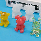 3D Bear Rabbit Silicone Keychain Pendant Molds for DIY Craft