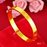 Glossy 999 18K Bracelet Bridal Bangle Wedding Jewelry