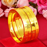 Glossy 999 Opening 18K Plated Ladies Bracelet Bridal Bracelet