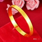 Glossy 999 Opening 18K Plated Ladies Bracelet Bridal Bracelet