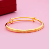 Glossy 999 Push 18K Ladies Bracelet Bridal Bangle Jewelry