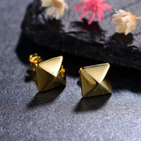 Geometric Stud Earrings 925 Sterling Silver Wedding Jewelry