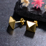 Geometric Stud Earrings 925 Sterling Silver Wedding Jewelry