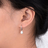 925 Sterling Silver Shell Hoop Earrings for Women Men Wedding Party