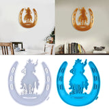 Silicone Horseshoe Molds Cowboy Rider DIY Resin Crafting Ornaments