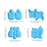 Silicone Mold for Earrings and Keychains - CAT, Fish, Rabbit Shape