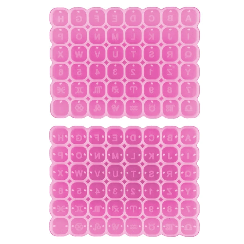 Love-shaped Letter Charm Mold for DIY Jewelry Crafting