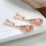 Glossy Water Drop Pendant Earrings for Women Ethnic Costume Jewe