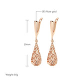 Glossy Water Drop Pendant Earrings for Women Ethnic Costume Jewe