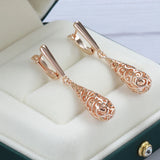Glossy Water Drop Pendant Earrings for Women Ethnic Costume Jewe