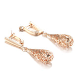 Glossy Water Drop Pendant Earrings for Women Ethnic Costume Jewe