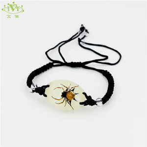 Spider Bracelet Men Resin Rope Wrap Luminous Gift