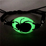 Glow In The Dark Beetle Charm Bracelet