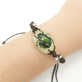 Glow In The Dark Beetle Charm Bracelet