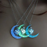 Glow In The Dark Necklace Moonstone Charm Pendant