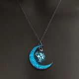 Glow In The Dark Necklace Moonstone Charm Pendant