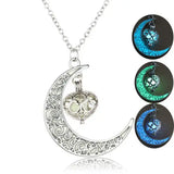 Glow In The Dark Necklace Moonstone Charm Pendant