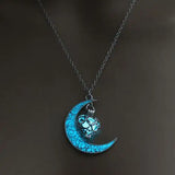 Glow In The Dark Necklace Moonstone Charm Pendant