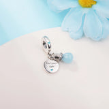Glow-in-the-dark Lightbulb Dangle Charm 925 Silver Beads
