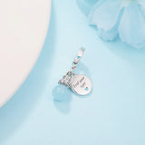 Glow-in-the-dark Lightbulb Dangle Charm 925 Silver Beads