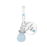 Glow-in-the-dark Lightbulb Dangle Charm 925 Silver Beads