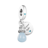Glow-in-the-dark Lightbulb Dangle Charm 925 Silver Beads