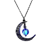 Glowing Moon Pumpkin Pendant Necklace
