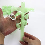 Glowing Rosary Necklace Catholic Religious Jewelry Gift