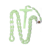 Glowing Rosary Necklace Catholic Religious Jewelry Gift