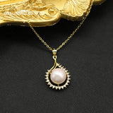 Glseev Barbed Water Drops Pearl Necklace GN0322