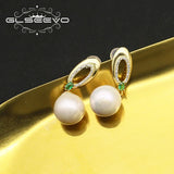 Glseevo Freshwater Pearl Pendant Ring Earrings GE1068