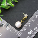 925 Silver Freshwater Pearl Dangle Chain Earrings for Women Teens Party