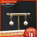925 Silver Freshwater Pearl Dangle Chain Earrings for Women Teens Party
