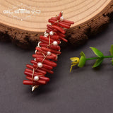 Coral Girl Hairpin Pearl Headdress Flower GH0056