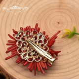 Natural Coral Hairpin Pearl Headdress Flower GH0051
