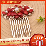 Glseevo Coral Hairpin Girl Birthday Party Wedding Pearl Headdress GH0048