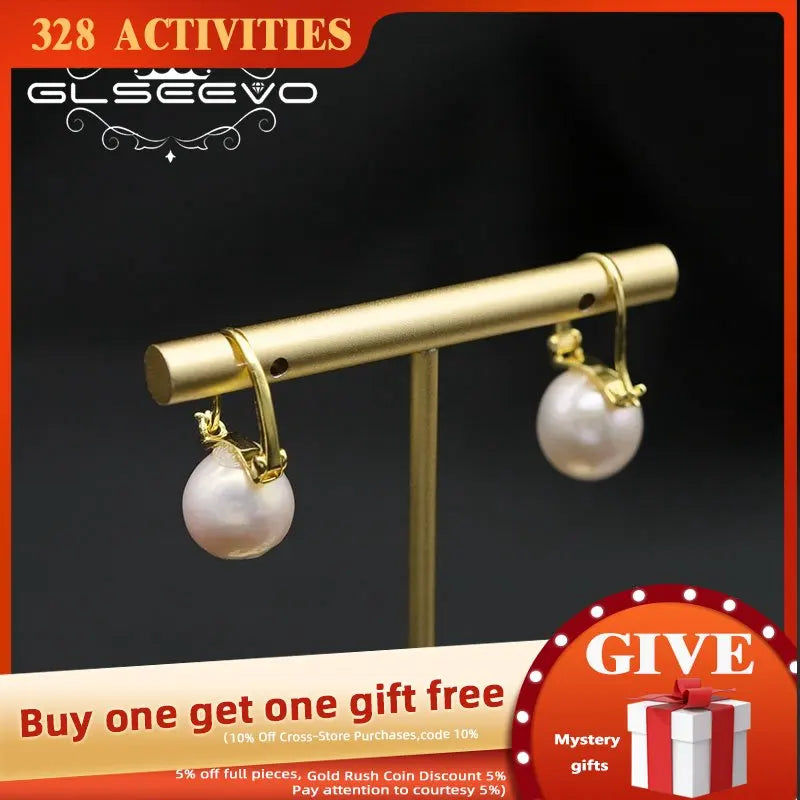 Freshwater Pearl Silver Earrings Hot Jewelry GE1078