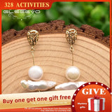 Baroque Freshwater Pearl Red Pendant Earrings GE1050A