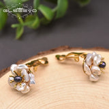 Natural Baroque Pearl Flower Earrings Personalized High Jewelry